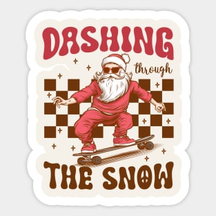 Dashing Through The Snow Sticker